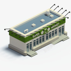C4d建筑3D立体模型素材