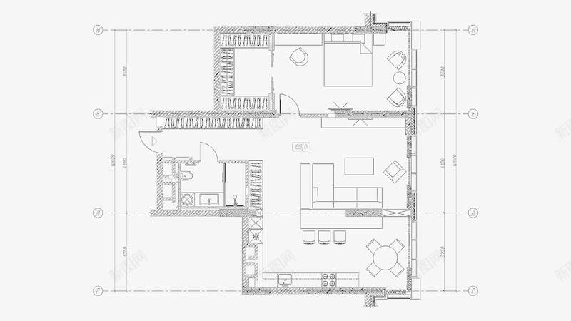 IQOSA新作黑白灰简约宅室内设计拓者设计吧png_新图网 https://ixintu.com 新作 黑白 白灰 简约 室内设计 拓者 设计