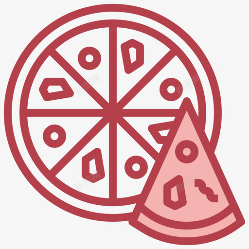 披萨送餐84红色svg_新图网 https://ixintu.com 披萨 送餐 红色