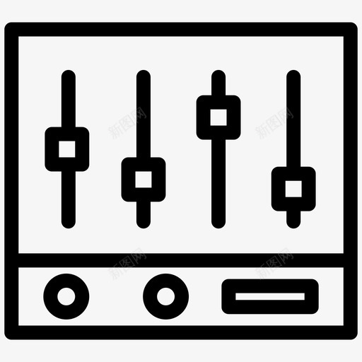 混音器音乐设置svg_新图网 https://ixintu.com 音乐 混音 设置 加粗 粗线条