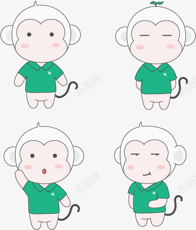 卡通猴子形象设计png免抠素材_新图网 https://ixintu.com 卡通 猴子 形象设计