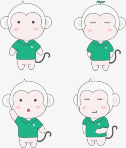卡通猴子形象设计素材