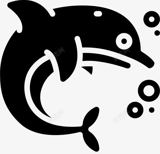 海豚潜水43填充svg_新图网 https://ixintu.com 海豚 潜水 填充