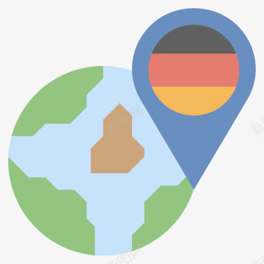 地理位置德国24平坦图标