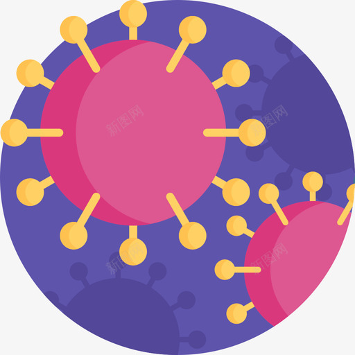 冠状病毒检疫性扁平svg_新图网 https://ixintu.com 冠状 病毒 检疫 疫性 扁平