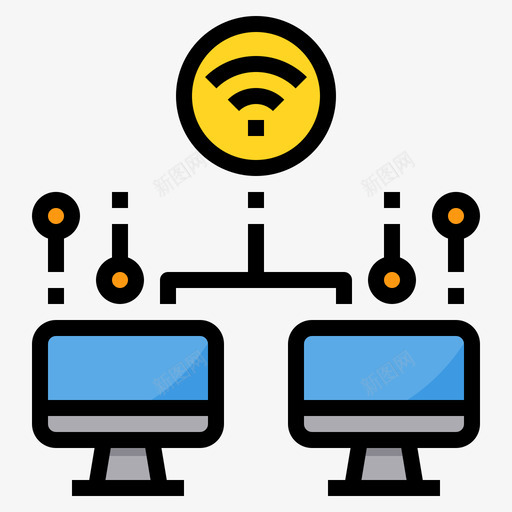 网络网络技术26线颜色svg_新图网 https://ixintu.com 网络 网络技术 颜色