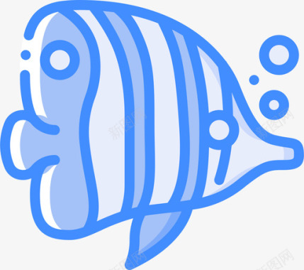 鱼潜水46蓝色图标