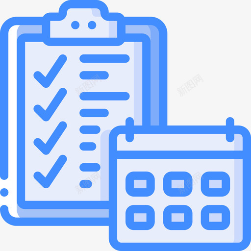 列表日历和日期3蓝色svg_新图网 https://ixintu.com 列表 日历 日期 蓝色