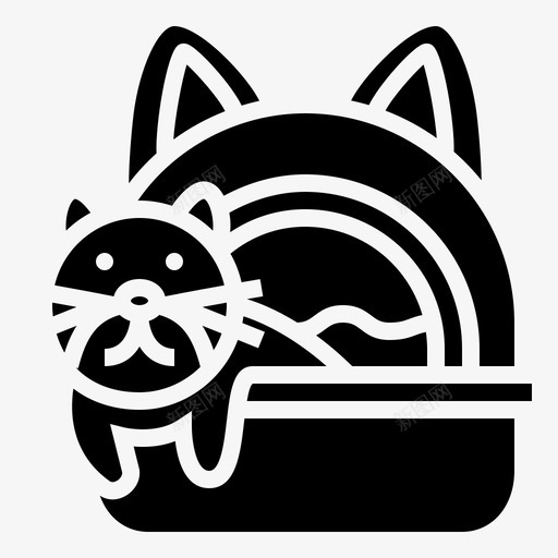 盒子猫大便svg_新图网 https://ixintu.com 盒子 大便 垃圾 厕所 宠物