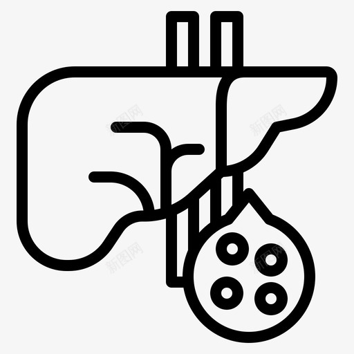 肝脏胆固醇2线性svg_新图网 https://ixintu.com 肝脏 胆固醇 线性