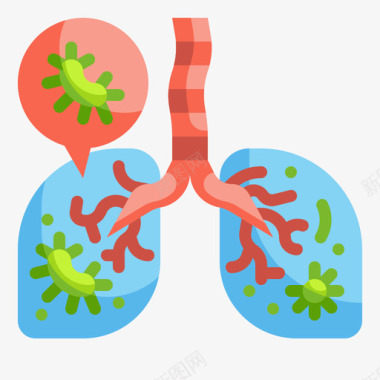 传染病病毒传播23扁平图标