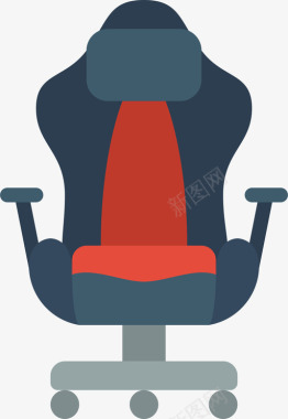 椅子竞技游戏扁平图标