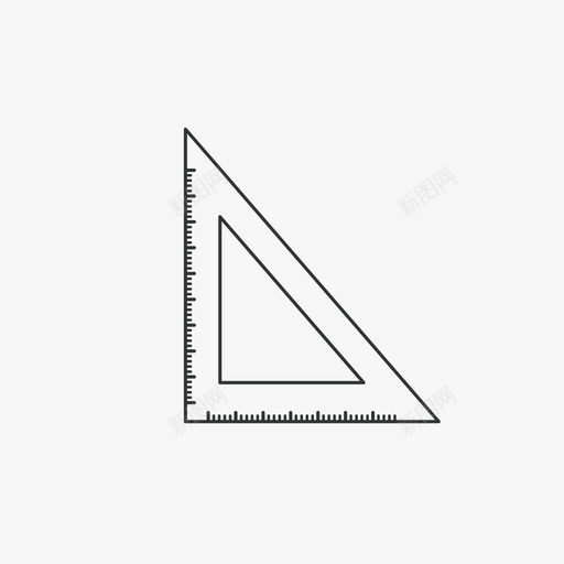 三角尺svg_新图网 https://ixintu.com 三角尺 填充 线性 扁平 手绘 简约