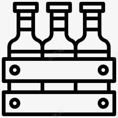 板条箱酿酒厂5线性图标