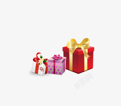 礼品盒装饰相框礼品盒节日装饰圣诞元旦春节高清图片