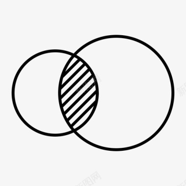 维恩图圆数学图标