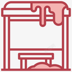 红号红21号温特镇公共汽车站高清图片