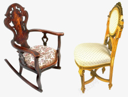 扶手椅椅子家具座位烫金内政帝国巴洛克风格时代房子文素材