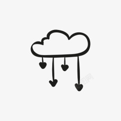心形雨心形雨图标高清图片