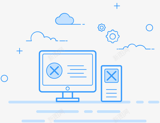空状态服务器出错svg_新图网 https://ixintu.com 状态 服务器 出错