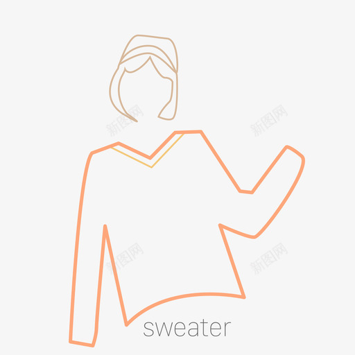 sweater2svg_新图网 https://ixintu.com 线性 简约 服饰 时尚