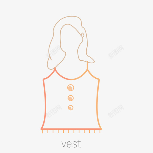 vestsvg_新图网 https://ixintu.com 线性 简约 服饰 时尚