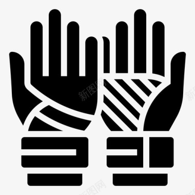 手套足球元素3雕文图标
