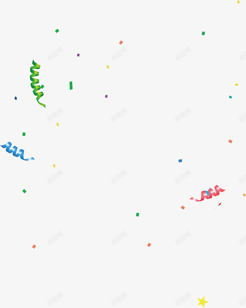 彩色丝带矢量小物件漂浮物png免抠素材_新图网 https://ixintu.com 漂浮 丝带 绿色 红色 蓝色 矢量 小物件 漂浮物