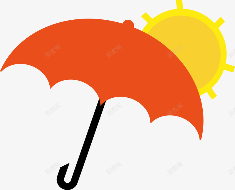 太阳雨伞png免抠素材_新图网 https://ixintu.com 太阳 太阳雨 雨伞