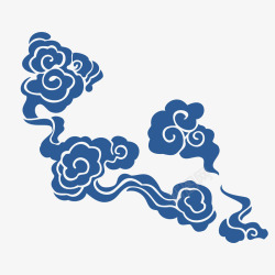 中国古风传统纹样祥云海浪透明图案AI矢量88素材