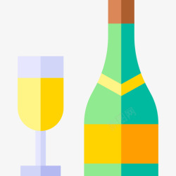 酒吧桌牌号香槟杯91号酒吧扁平高清图片