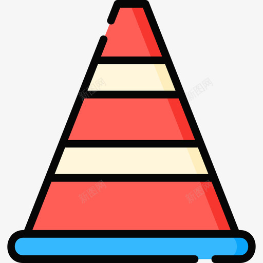 圆锥紧急情况45线性颜色svg_新图网 https://ixintu.com 圆锥 紧急 情况 线性 颜色