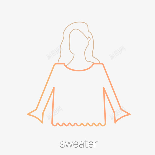 sweatersvg_新图网 https://ixintu.com 毛衣 衣服 线性