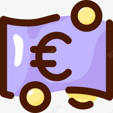 欧元货币131线颜色图标