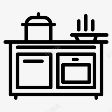 炉灶电器厨师图标