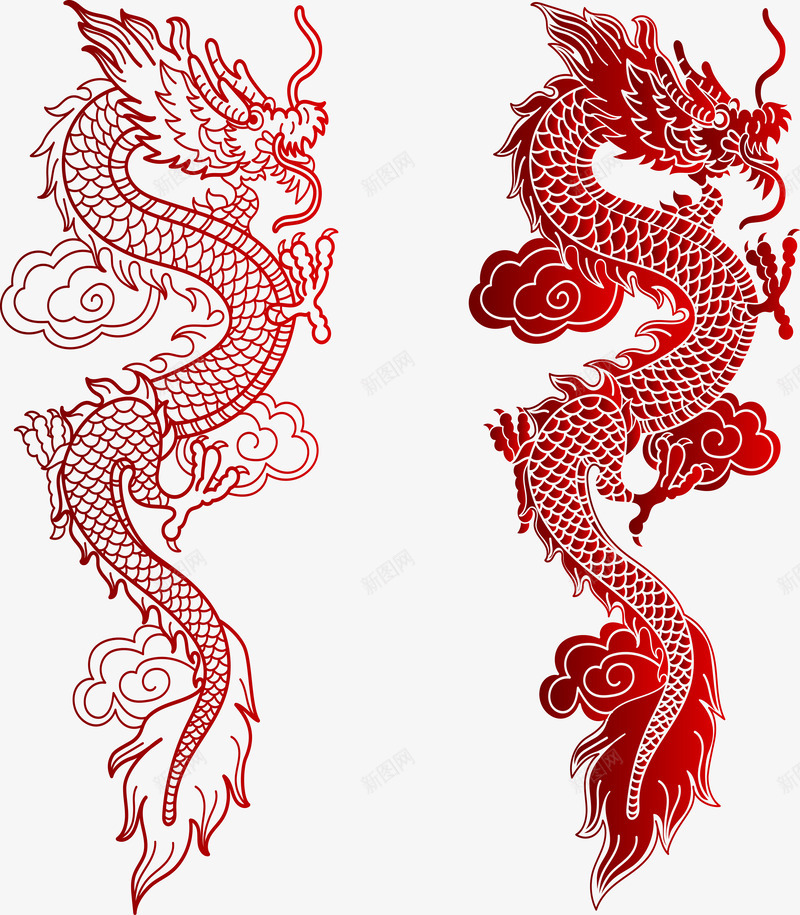 中国风金色龙古风水墨龙透明装饰PS合集png免抠素材_新图网 https://ixintu.com 中国 国风 金色 龙古风 古风 水墨 龙透明 透明 装饰 合集