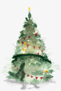 卡通手绘圣诞树素材