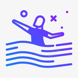 标识设计游泳难民3坡度高清图片