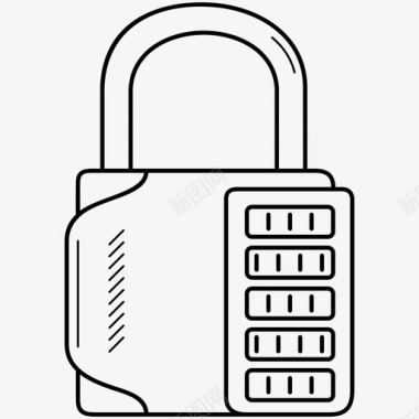 密码锁数字储物柜图标
