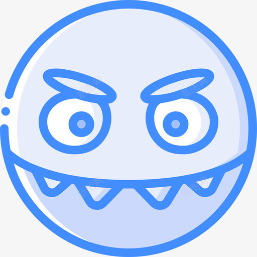 邪恶怪物表情3蓝色svg_新图网 https://ixintu.com 邪恶 怪物 表情 蓝色