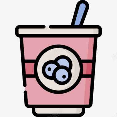 酸奶健康食品51原色图标