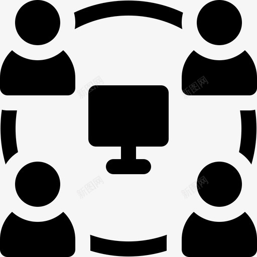 组远程办公已填充svg_新图网 https://ixintu.com 远程 办公 填充