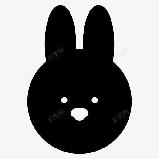 兔子动物小兔svg_新图网 https://ixintu.com 兔子 小兔 动物 头骨 雕文