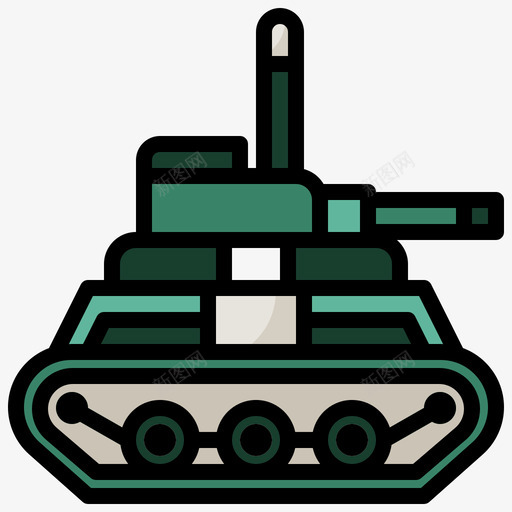 坦克军用80线性颜色svg_新图网 https://ixintu.com 坦克 军用 线性 颜色