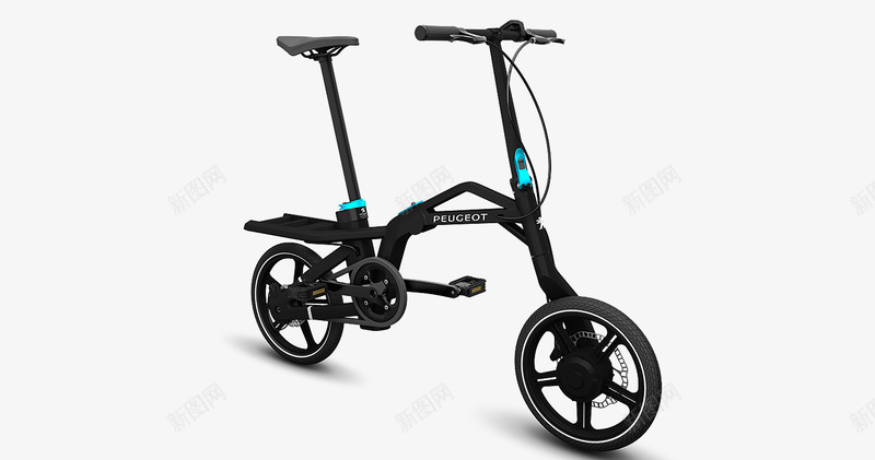 产品设计工业设计黑色折叠自行车电动自行车peugepng免抠素材_新图网 https://ixintu.com 自行车 产品设计 工业设计 黑色 折叠 电动