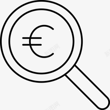 审计欧元财务图标