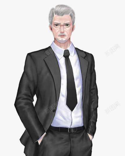 西装老人png免抠素材_新图网 https://ixintu.com 西装 老人