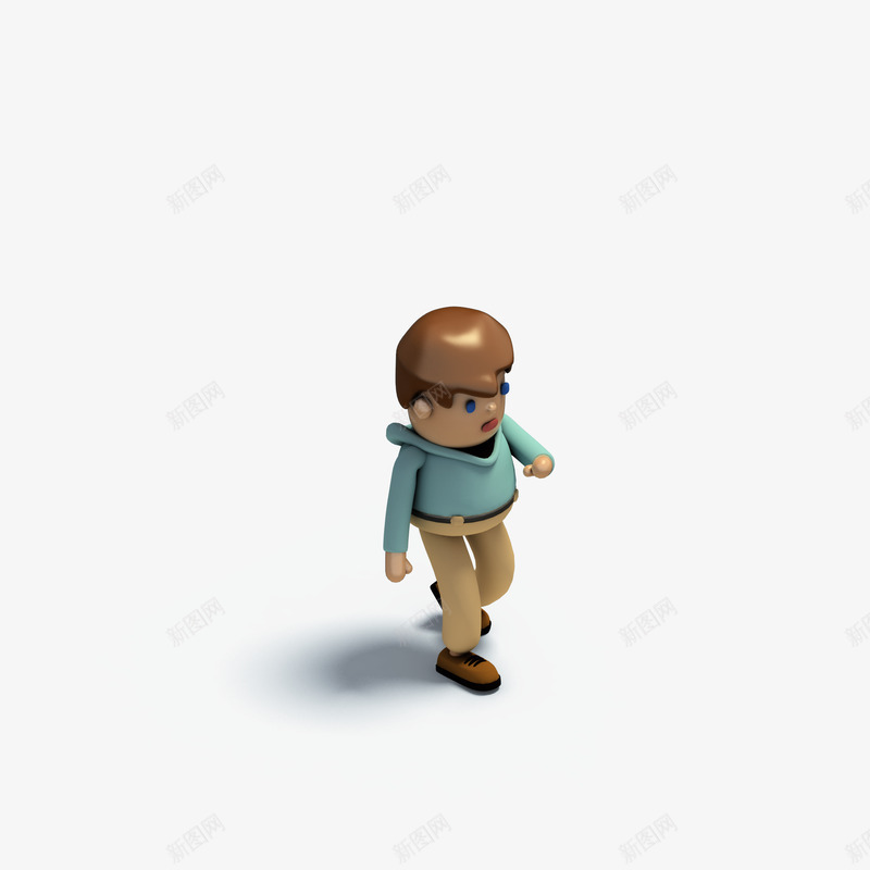 C4D人物小孩3D立体模型png免抠素材_新图网 https://ixintu.com 人物 小孩 立体 模型