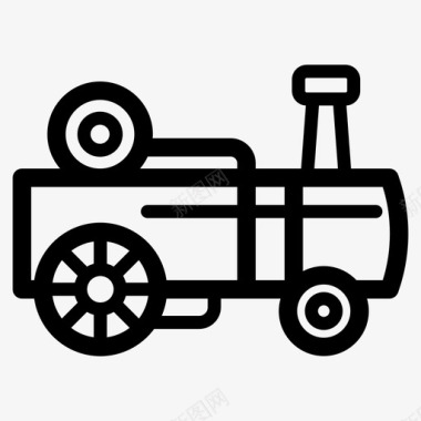 拖拉机发动机马力发动机图标