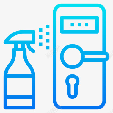 清洁喷雾冠状病毒98梯度图标
